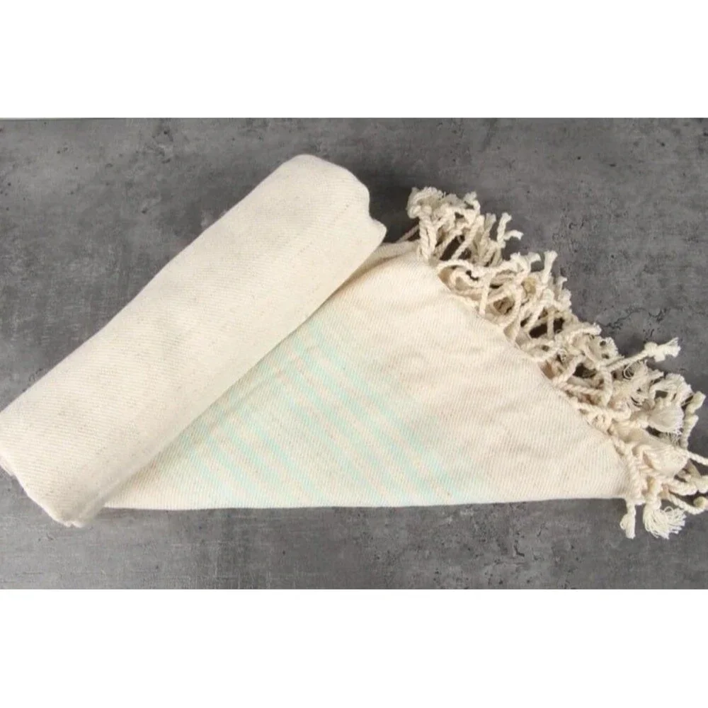 Turkish Organic Linen Handmade Towel Wrap Scarf Swim Cover Throw Blanket 40x79
